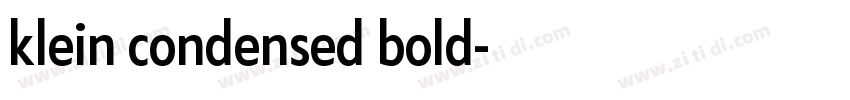 klein condensed bold字体转换